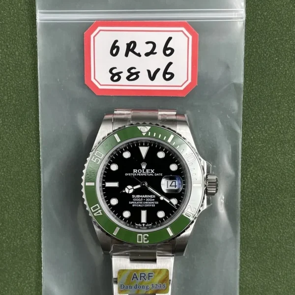 Réplica Rolex Submariner Date M126610LV-0002 Moldura Verde Clara – Super Clone ARF Factory, foto 2