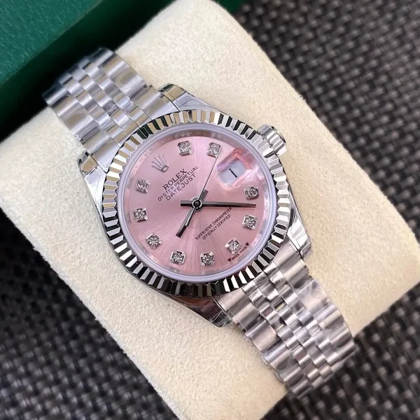 Réplica Rolex Datejust m279174-0003 Mostrador Rosa com Diamantes Naturais – Super Clone, foto 9