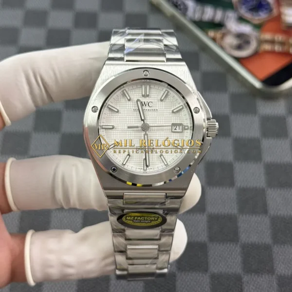 IWC Engenheiro Mostrador Branco Pulseira de Aço MZ IW324901, foto 2