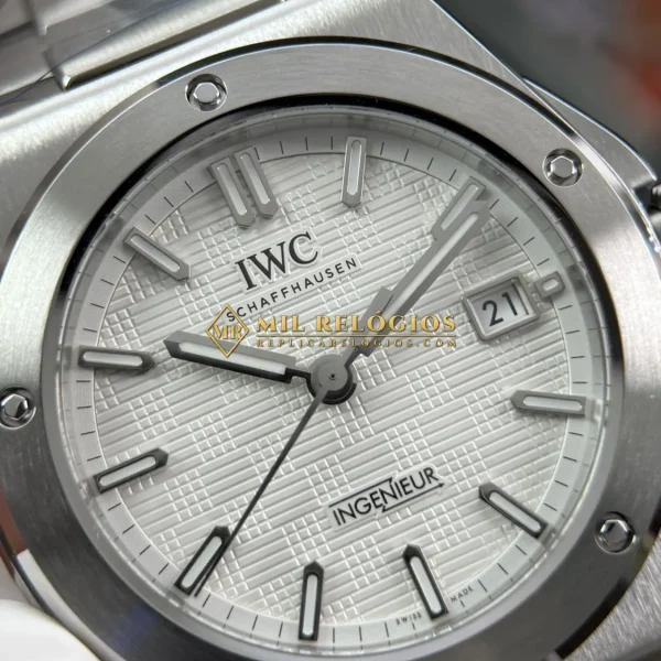 IWC Engenheiro Mostrador Branco Pulseira de Aço MZ IW324901, foto 6