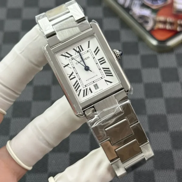 Cartier Tank W5200028 Pulseira de Aço AF Factory Réplica, foto 6