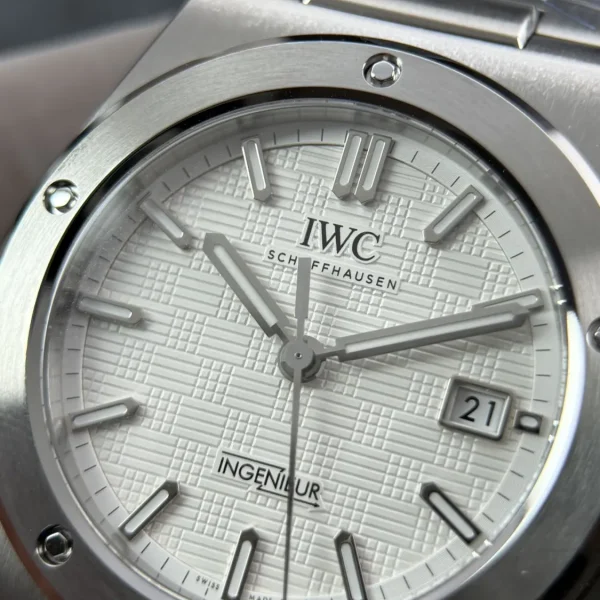 IWC Engenheiro Mostrador Branco Pulseira de Aço MZ IW324901, foto 5