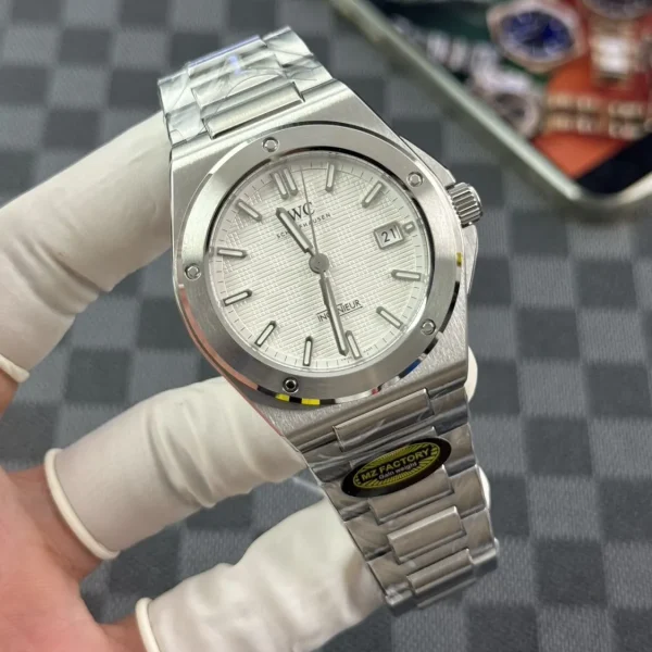 IWC Engenheiro Mostrador Branco Pulseira de Aço MZ IW324901, foto 3