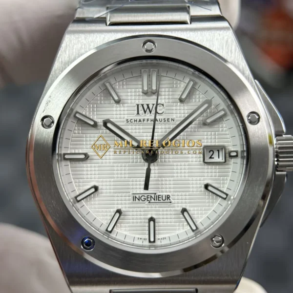 IWC Engenheiro Mostrador Branco Pulseira de Aço MZ IW324901, foto 4