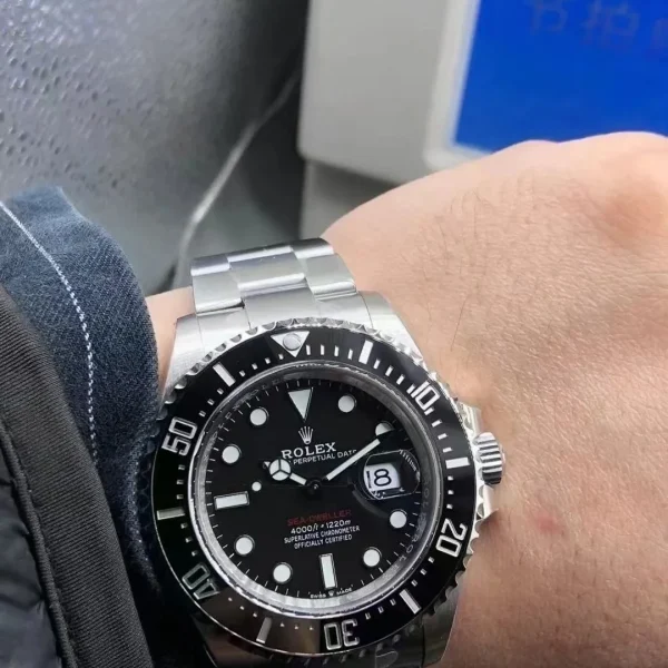 Réplica Rolex Sea-Dweller 126600-0002 Mostrador Preto com Escrita Vermelha – Super Clone VS Factory, foto 10