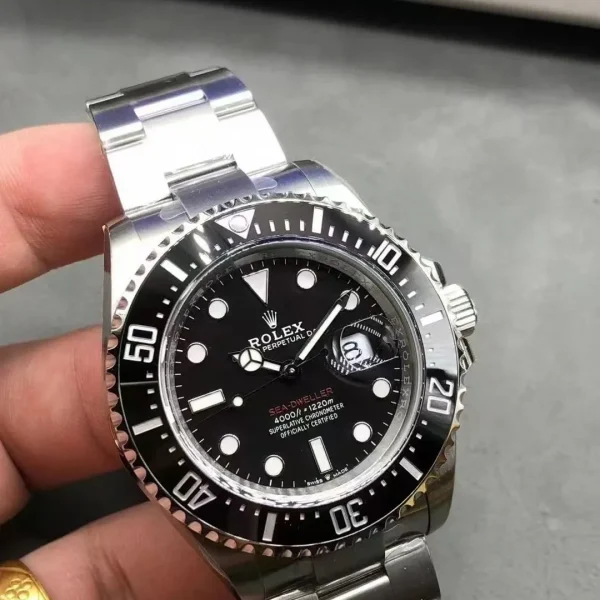 Réplica Rolex Sea-Dweller 126600-0002 Mostrador Preto com Escrita Vermelha – Super Clone VS Factory, foto 4