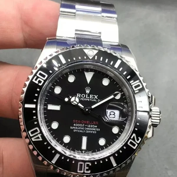 Réplica Rolex Sea-Dweller 126600-0002 Mostrador Preto com Escrita Vermelha – Super Clone VS Factory, foto 3