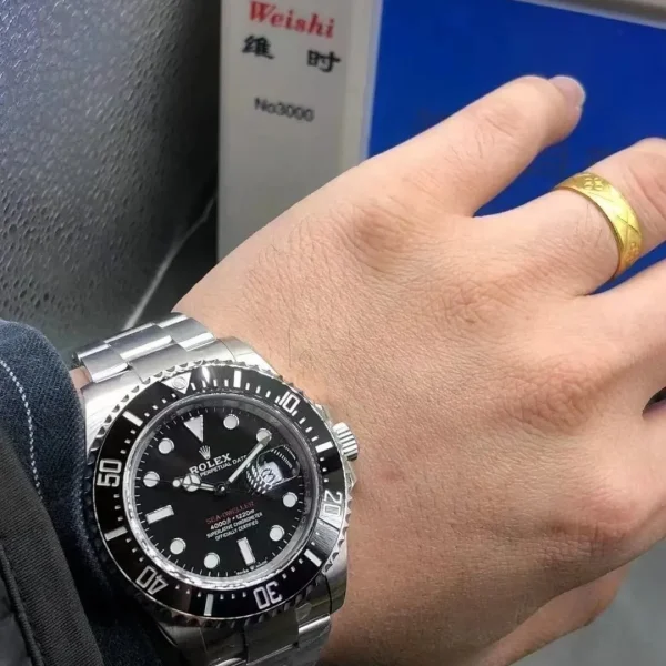 Réplica Rolex Sea-Dweller 126600-0002 Mostrador Preto com Escrita Vermelha – Super Clone VS Factory, foto 9