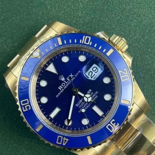 Réplica Rolex Submariner m126618lb-0002 Ouro Amarelo com Mostrador Azul – Super Clone VS Factory, foto 4