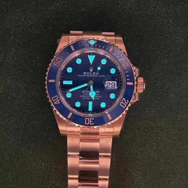 Réplica Rolex Submariner m126618lb-0002 Ouro Amarelo com Mostrador Azul – Super Clone VS Factory, foto 10