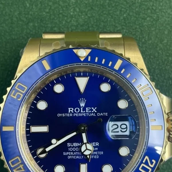 Réplica Rolex Submariner m126618lb-0002 Ouro Amarelo com Mostrador Azul – Super Clone VS Factory, foto 5