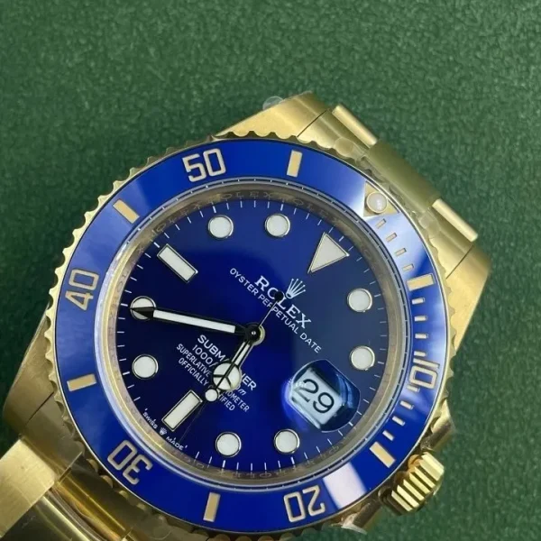 Réplica Rolex Submariner m126618lb-0002 Ouro Amarelo com Mostrador Azul – Super Clone VS Factory, foto 3