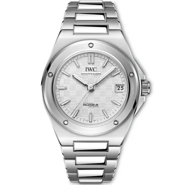 IWC Engenheiro Mostrador Branco Pulseira de Aço MZ IW324901